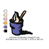 IceCream Embroidery Design 01